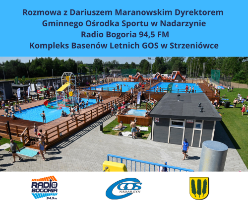 Rozmowa z Dariuszem Maranowskim Dyrektorem Gminnego Ośrodka Sportu w Nadarzynie Radiu Bogoria 94